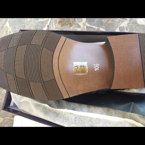 NWT Mens formal slip on leather lining black dress shoes #96221 - Picture 5 of 11